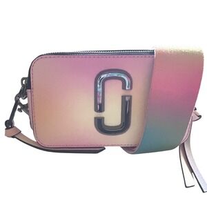 MARC JACOBS The Snapshot Gradient Crossbody Bag Pink‎ Yellow Ombre Leather